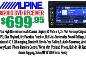 INE-Alpine S920HD DVD Receiver, now available in Tempe Arizona at Sounds Good To Me