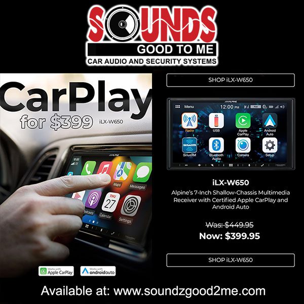 Get the Alpine iLX-W650 receiver with Apple Carplay and Android Auto for $399.95 at Sounds Good To Me in Tempe, AZ