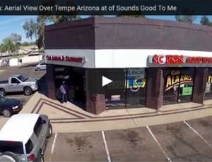 Drone Cam: Aerial View Over Tempe Arizona at of Sounds Good To Me